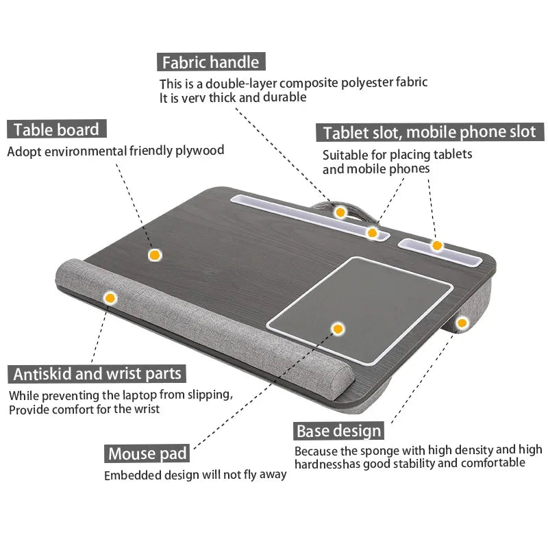 Flexora LapDesk Pro™ – Portable Laptop Table with Mouse Pad