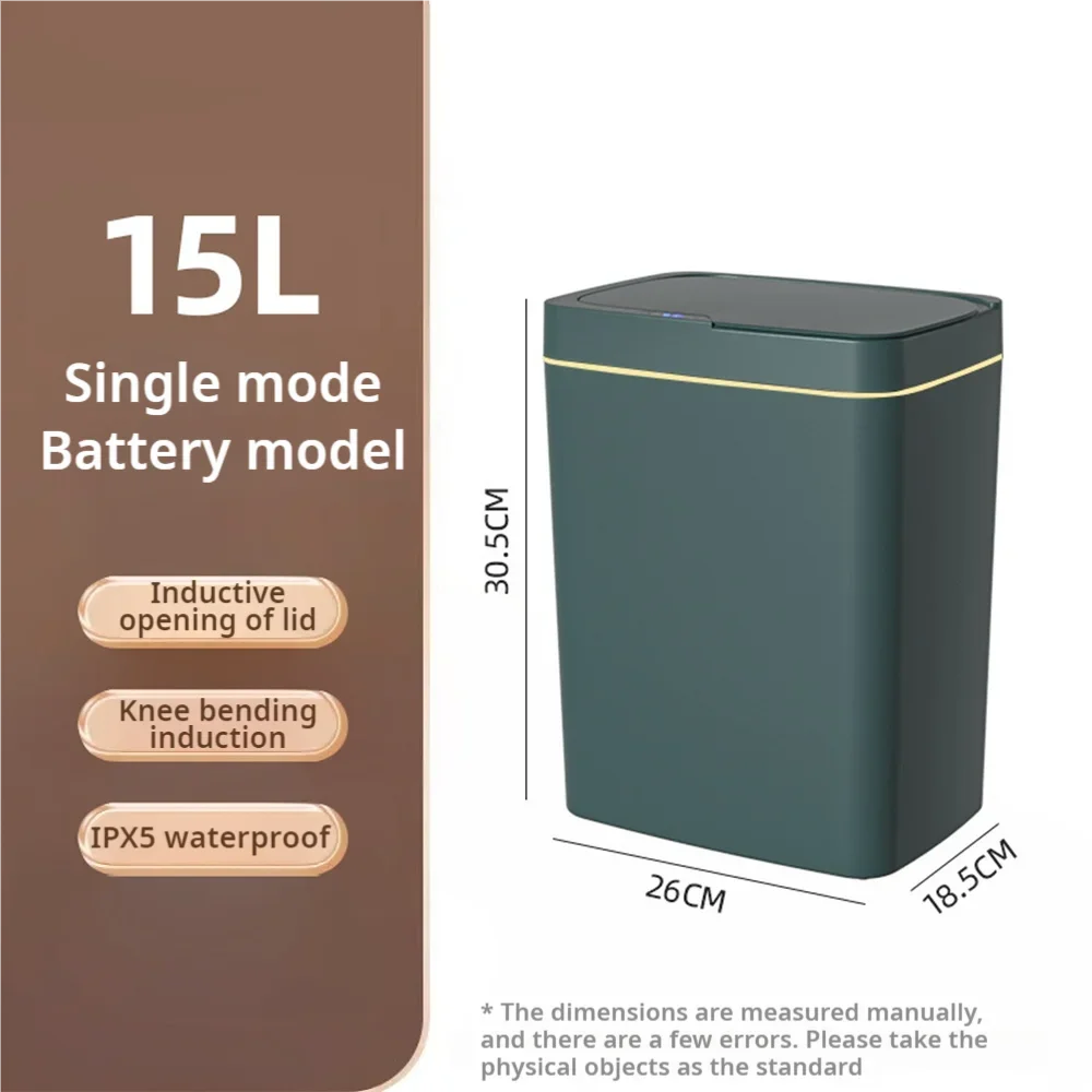 Flexora AutoBag Smart Trash Can – 15L Touchless Sensor Bin