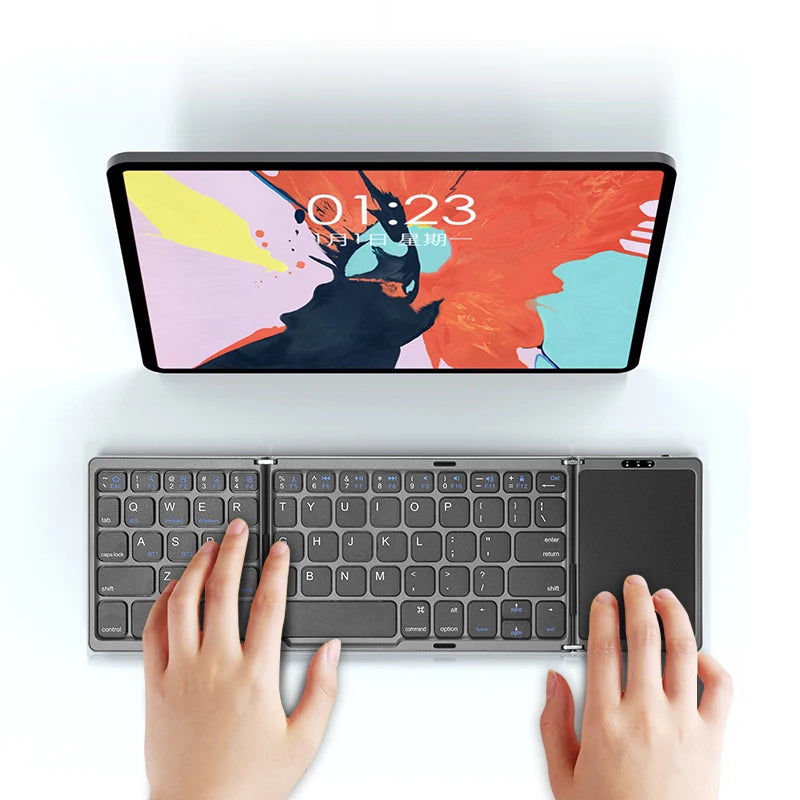 Flexora FoldKey™ Pro – Foldable Bluetooth Keyboard with Touchpad