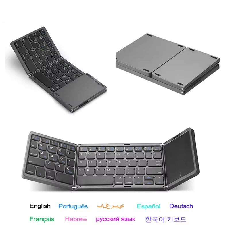 Flexora FoldKey™ Pro – Foldable Bluetooth Keyboard with Touchpad
