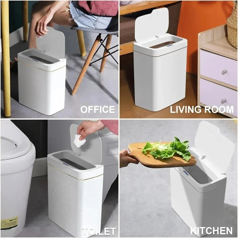 Flexora AutoBag Smart Trash Can – 15L Touchless Sensor Bin